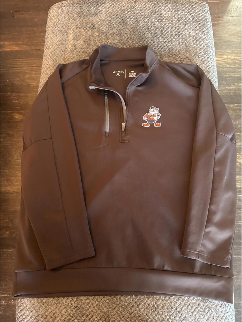 Cleveland Browns Antigua Embroidered Sweatshirt  Elf Logo 1/4 Zip Men’s 3XL
